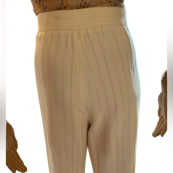 Liliu Pink & Cream Pinstripe Pants Size 12 - Picture 7 of 7